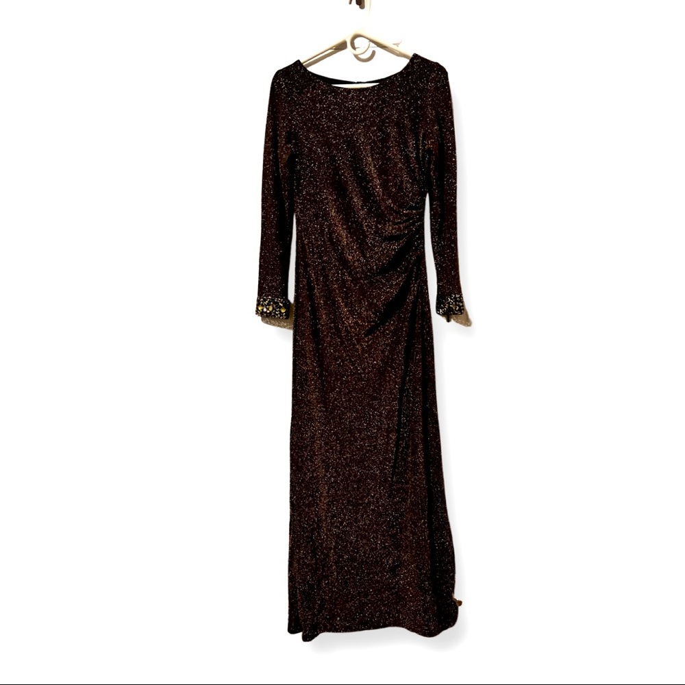 Worn once for a wedding beautiful long gown very elegant